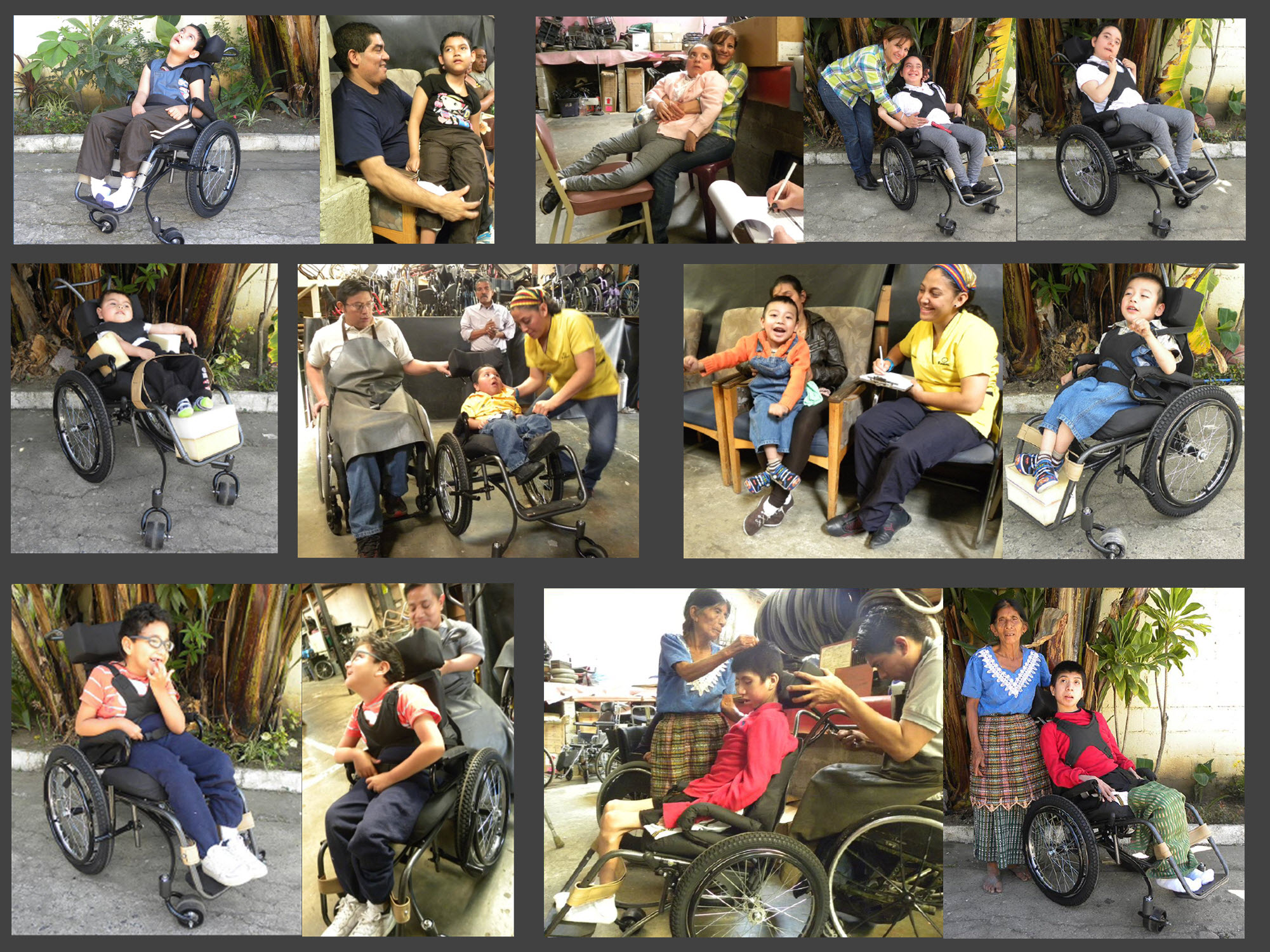 noen av de som har fått rullestoler